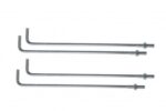 Juego de 4 pernos J de 1/2" x 540 mm (para poste de 5, 6 y 7 mts) Megabright