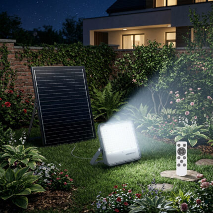 Proyector LED Solar 100W Megabright (incluye panel)