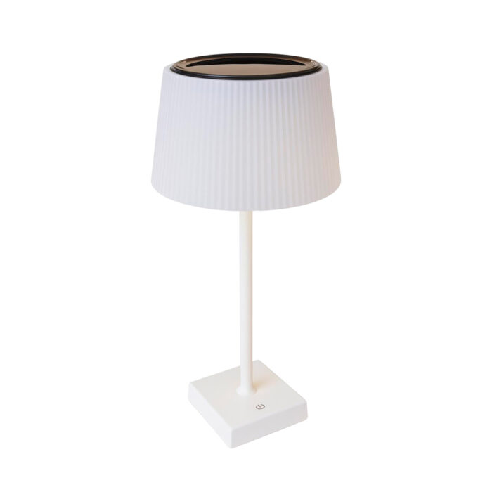 Lampara de mesa LED Solar touch blanca