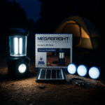 Lampara LED Solar Torch Camping Multiuso bluetooth Megabright