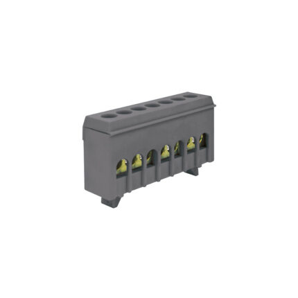 Barra Aislada 70A Riel DIN Gris 7 Polos LEXO — RM Energía Inteligente