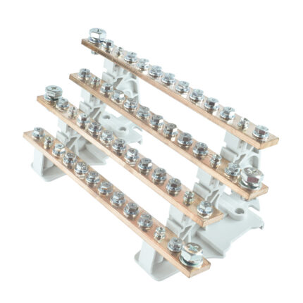 Barra Repartidora Tetrapolar 13 Polos 400A LEXO — RM Energía Inteligente
