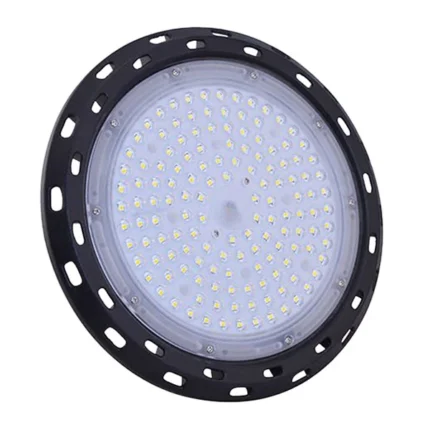 Campana LED UFO industrial 100W 150 lm/W IP66 — RM Energía Inteligente