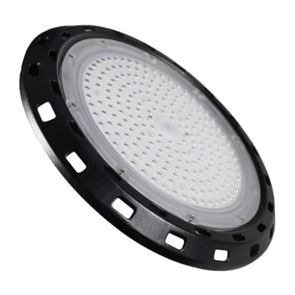 Campana LED UFO industrial 150W 110 lm/W IP65 — RM Energía Inteligente