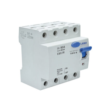 Interruptor Diferencial 4P 80A 30mA Tipo B LEXO EBS7R — RM Energía Inteligente