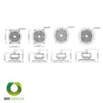 Dimensiones de la Campana LED UFO IV con kit de emergencia — RM Energía Inteligente