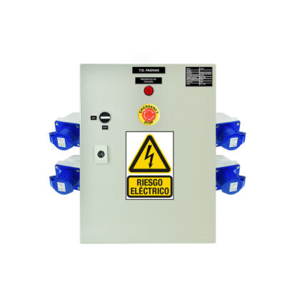 Tablero de Faena Metálico Size S 220V con Parada de Emergencia — RM Energía Inteligente
