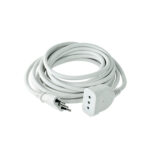 Cable de Extensión 10A 2P+T 5 Metros Blanco — RM Energía Inteligente