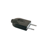 Enchufe Macho Volante 10A 2P Negro — RM Energía Inteligente