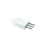 Enchufe Macho Volante 2P+T 10A 250V Blanco — RM Energía Inteligente