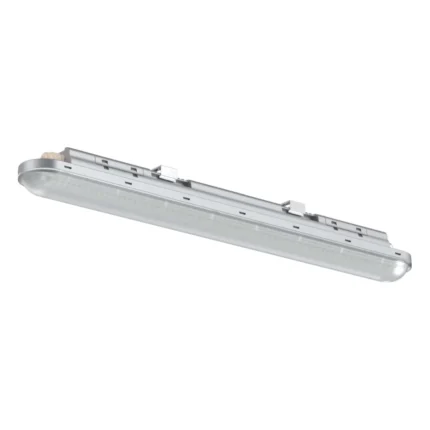 Luminaria estanca LED 18W de 60 cm, 6000K luz fría, cuerpo blanco IP65 con difusor opal — RM Energía Inteligente