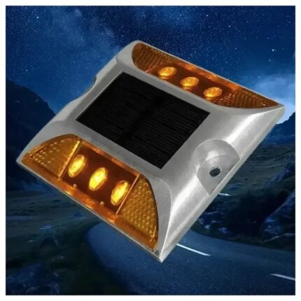 Tacha solar LED amarilla sin vástago IP68 — RM Energía Inteligente