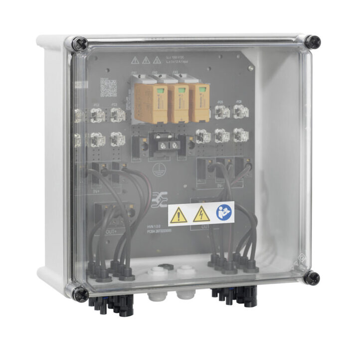Cajas combinadoras fotovoltaicas Weidmüller PV Next con portafusibles